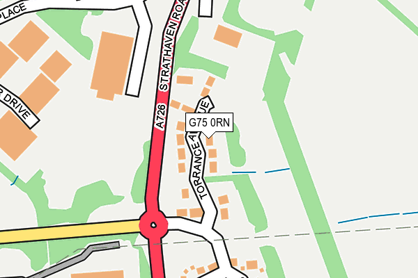 G75 0RN map - OS OpenMap – Local (Ordnance Survey)