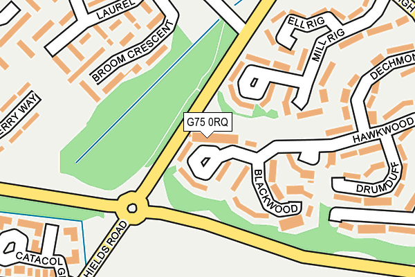 G75 0RQ map - OS OpenMap – Local (Ordnance Survey)