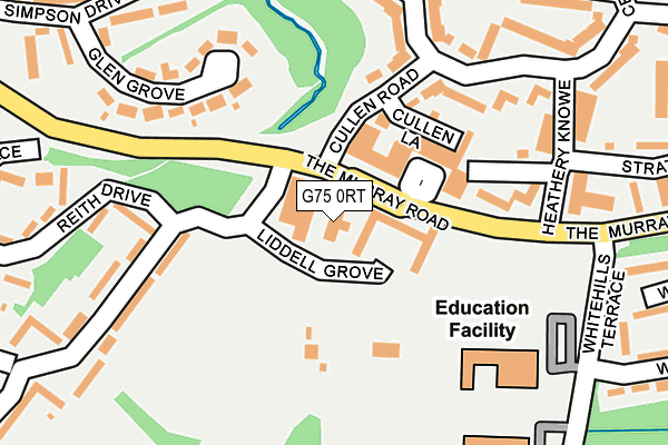G75 0RT map - OS OpenMap – Local (Ordnance Survey)
