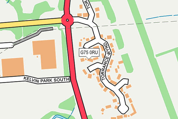 G75 0RU map - OS OpenMap – Local (Ordnance Survey)