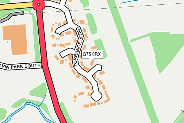 G75 0RX map - OS OpenMap – Local (Ordnance Survey)
