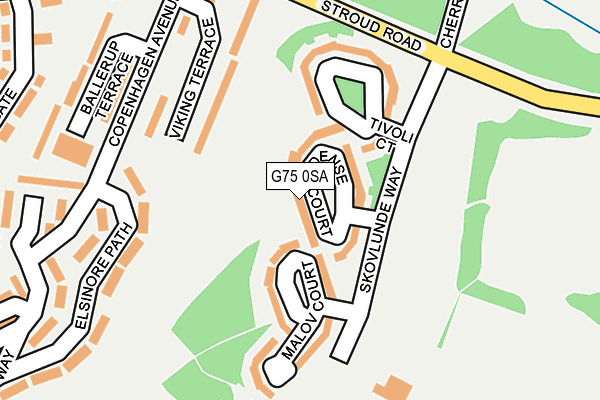 G75 0SA map - OS OpenMap – Local (Ordnance Survey)