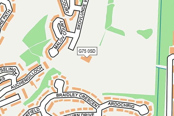G75 0SD map - OS OpenMap – Local (Ordnance Survey)