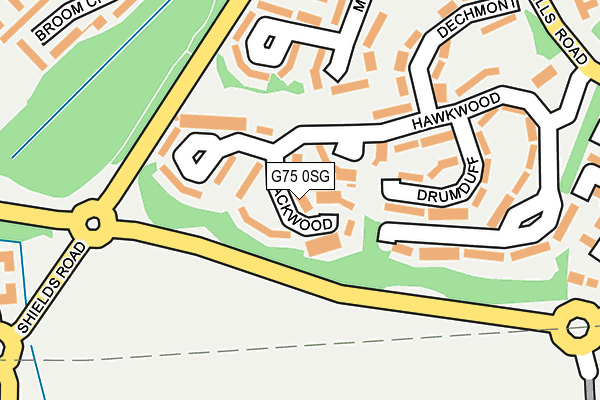 G75 0SG map - OS OpenMap – Local (Ordnance Survey)