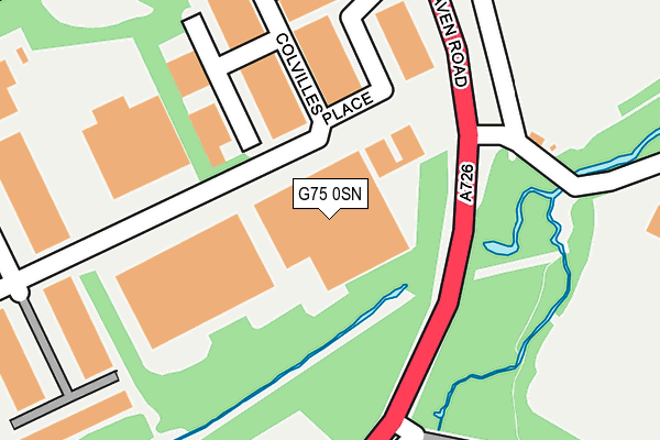 G75 0SN map - OS OpenMap – Local (Ordnance Survey)