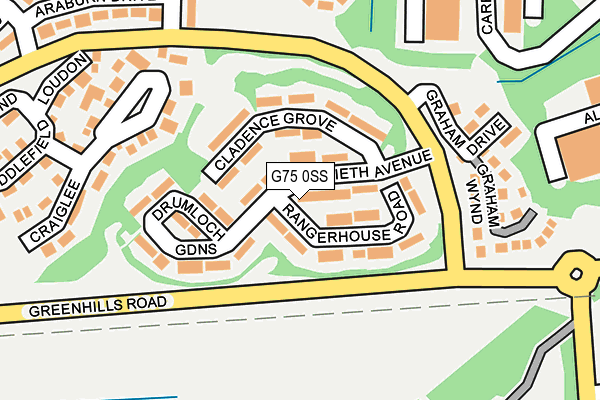 G75 0SS map - OS OpenMap – Local (Ordnance Survey)