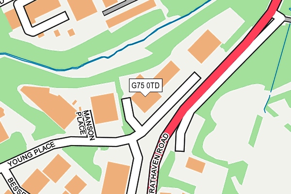 G75 0TD map - OS OpenMap – Local (Ordnance Survey)