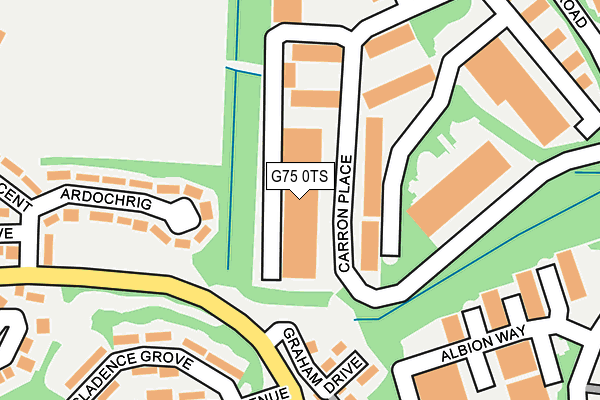 G75 0TS map - OS OpenMap – Local (Ordnance Survey)