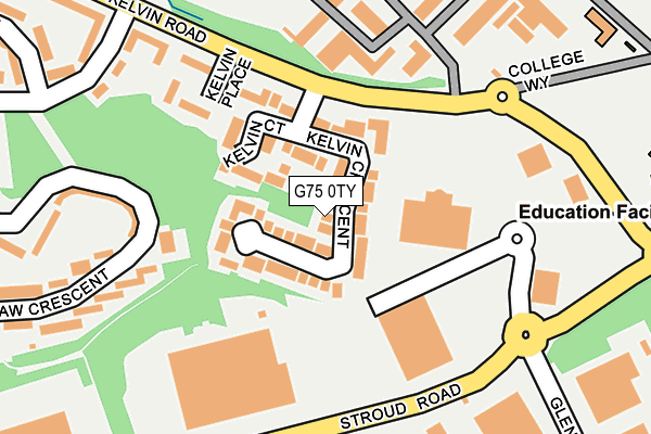 G75 0TY map - OS OpenMap – Local (Ordnance Survey)