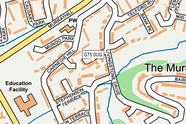 G75 0UG map - OS OpenMap – Local (Ordnance Survey)