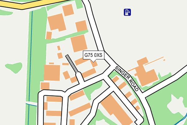 G75 0XS map - OS OpenMap – Local (Ordnance Survey)