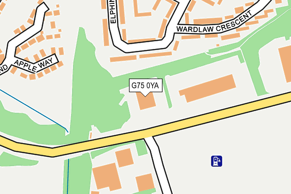 G75 0YA map - OS OpenMap – Local (Ordnance Survey)