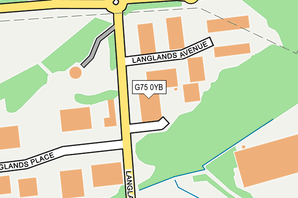 G75 0YB map - OS OpenMap – Local (Ordnance Survey)
