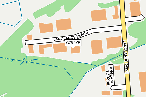G75 0YF map - OS OpenMap – Local (Ordnance Survey)