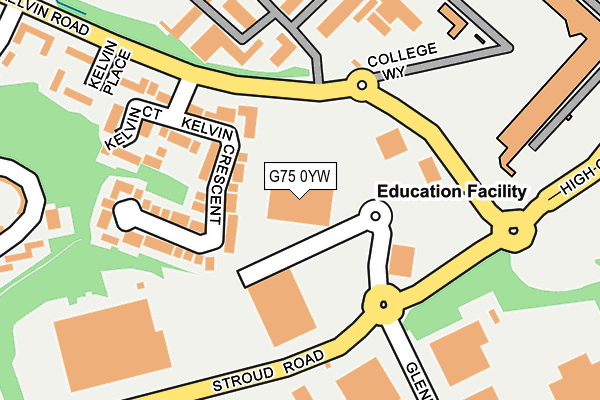G75 0YW map - OS OpenMap – Local (Ordnance Survey)