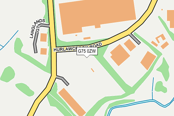 G75 0ZW map - OS OpenMap – Local (Ordnance Survey)