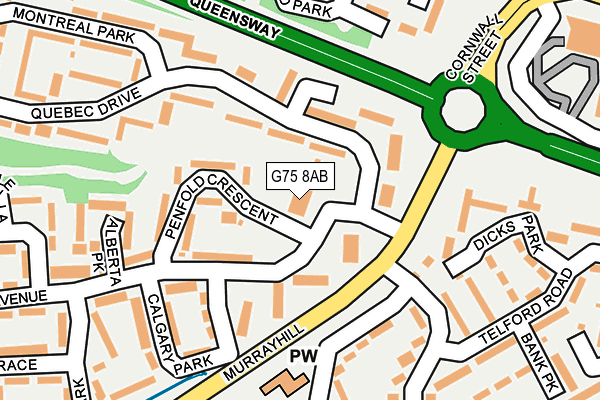 G75 8AB map - OS OpenMap – Local (Ordnance Survey)