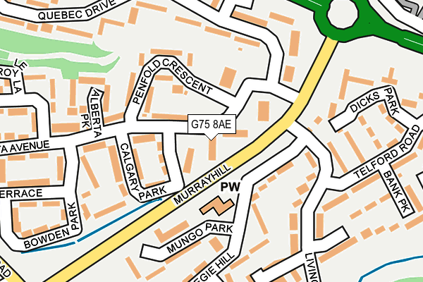 G75 8AE map - OS OpenMap – Local (Ordnance Survey)