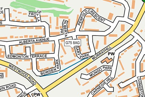 G75 8AG map - OS OpenMap – Local (Ordnance Survey)