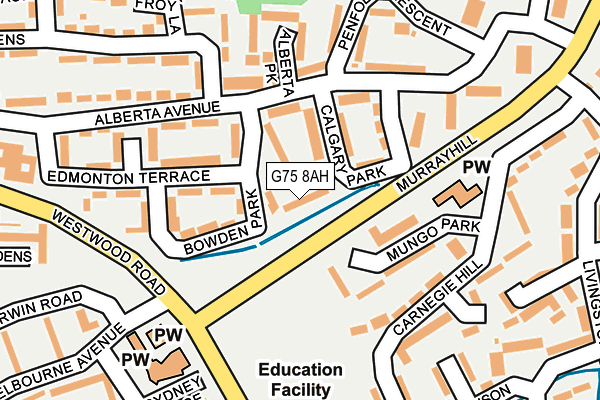 G75 8AH map - OS OpenMap – Local (Ordnance Survey)