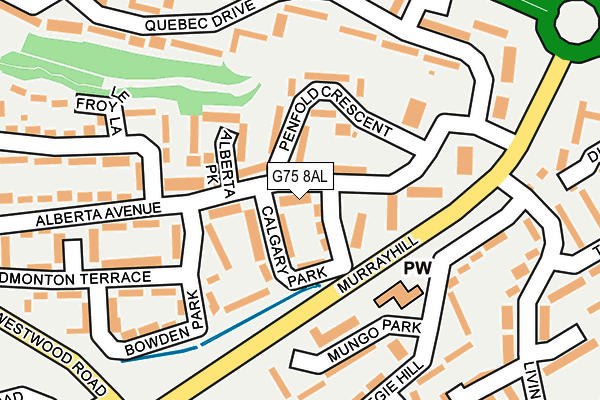 G75 8AL map - OS OpenMap – Local (Ordnance Survey)