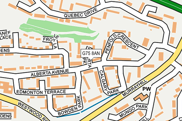 G75 8AN map - OS OpenMap – Local (Ordnance Survey)