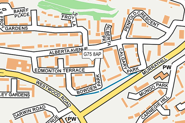 G75 8AP map - OS OpenMap – Local (Ordnance Survey)