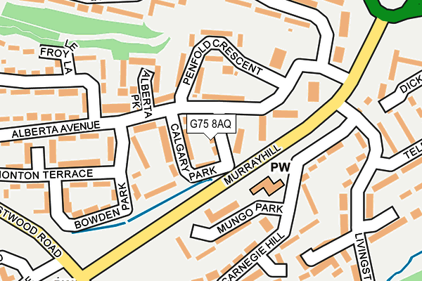 G75 8AQ map - OS OpenMap – Local (Ordnance Survey)