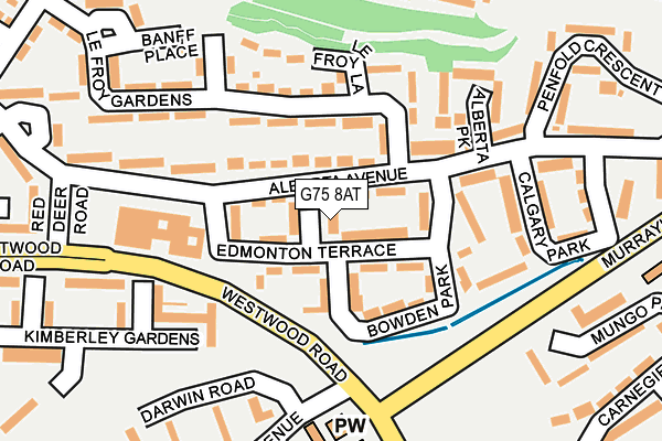 G75 8AT map - OS OpenMap – Local (Ordnance Survey)