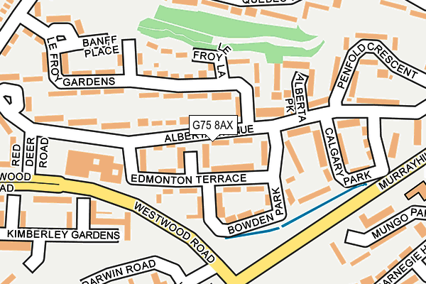 G75 8AX map - OS OpenMap – Local (Ordnance Survey)