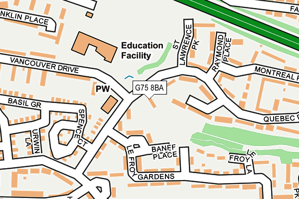 G75 8BA map - OS OpenMap – Local (Ordnance Survey)