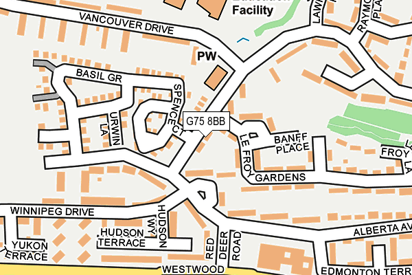G75 8BB map - OS OpenMap – Local (Ordnance Survey)