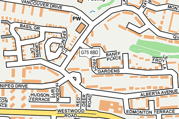G75 8BD map - OS OpenMap – Local (Ordnance Survey)