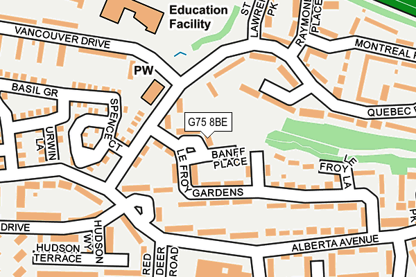 G75 8BE map - OS OpenMap – Local (Ordnance Survey)