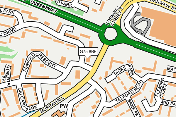 G75 8BF map - OS OpenMap – Local (Ordnance Survey)
