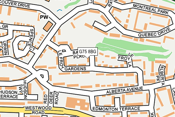 G75 8BG map - OS OpenMap – Local (Ordnance Survey)