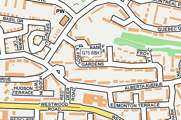 G75 8BH map - OS OpenMap – Local (Ordnance Survey)