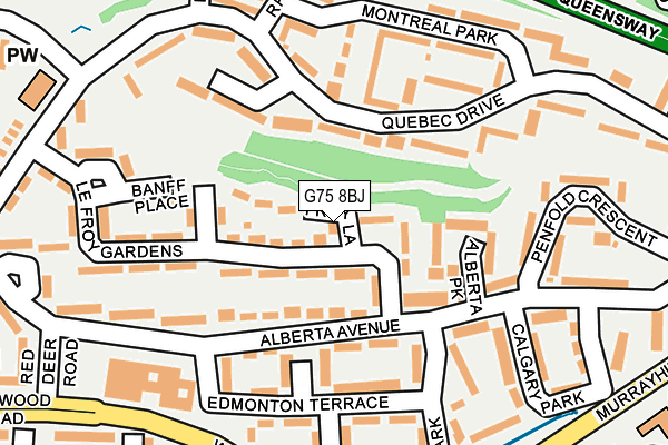 G75 8BJ map - OS OpenMap – Local (Ordnance Survey)