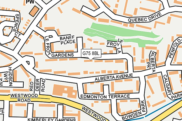 G75 8BL map - OS OpenMap – Local (Ordnance Survey)