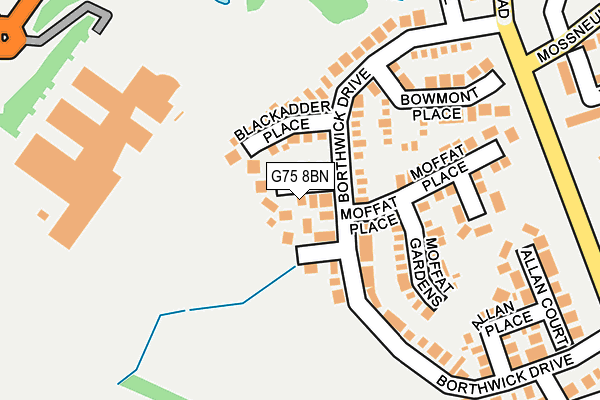 G75 8BN map - OS OpenMap – Local (Ordnance Survey)