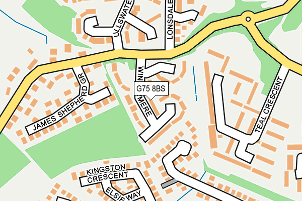 G75 8BS map - OS OpenMap – Local (Ordnance Survey)