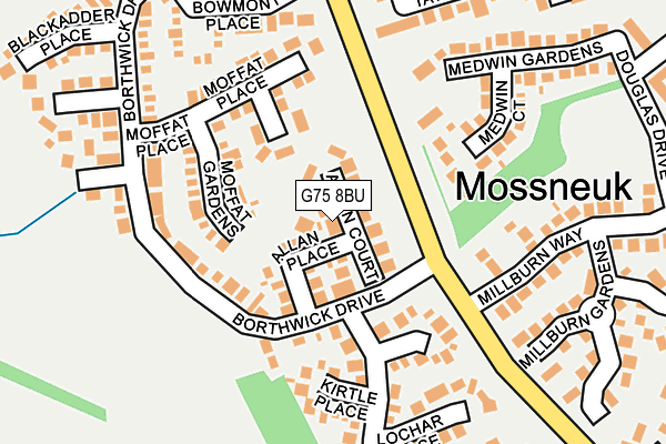 G75 8BU map - OS OpenMap – Local (Ordnance Survey)