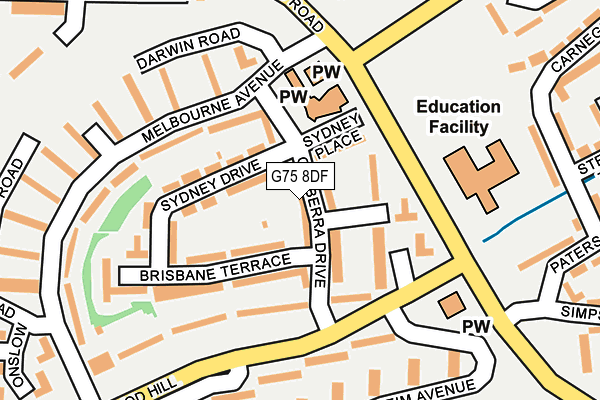 G75 8DF map - OS OpenMap – Local (Ordnance Survey)