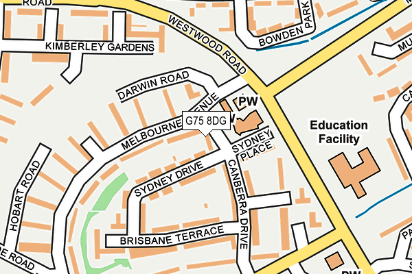 G75 8DG map - OS OpenMap – Local (Ordnance Survey)