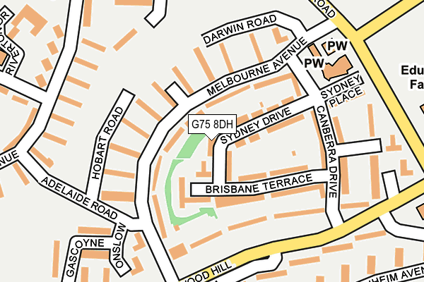 G75 8DH map - OS OpenMap – Local (Ordnance Survey)