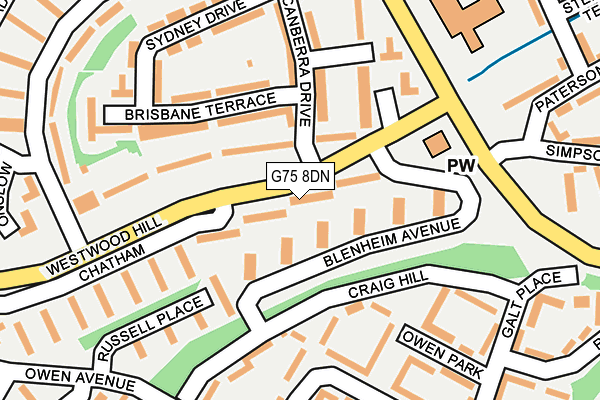 G75 8DN map - OS OpenMap – Local (Ordnance Survey)
