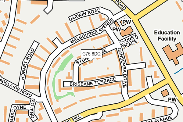 G75 8DQ map - OS OpenMap – Local (Ordnance Survey)