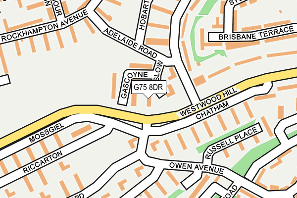 G75 8DR map - OS OpenMap – Local (Ordnance Survey)