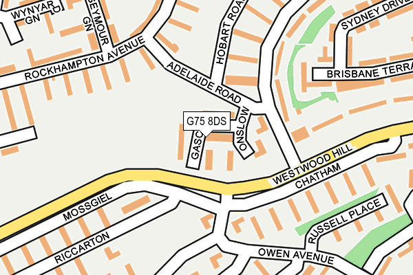 G75 8DS map - OS OpenMap – Local (Ordnance Survey)