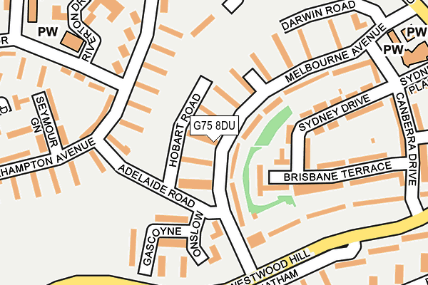 G75 8DU map - OS OpenMap – Local (Ordnance Survey)